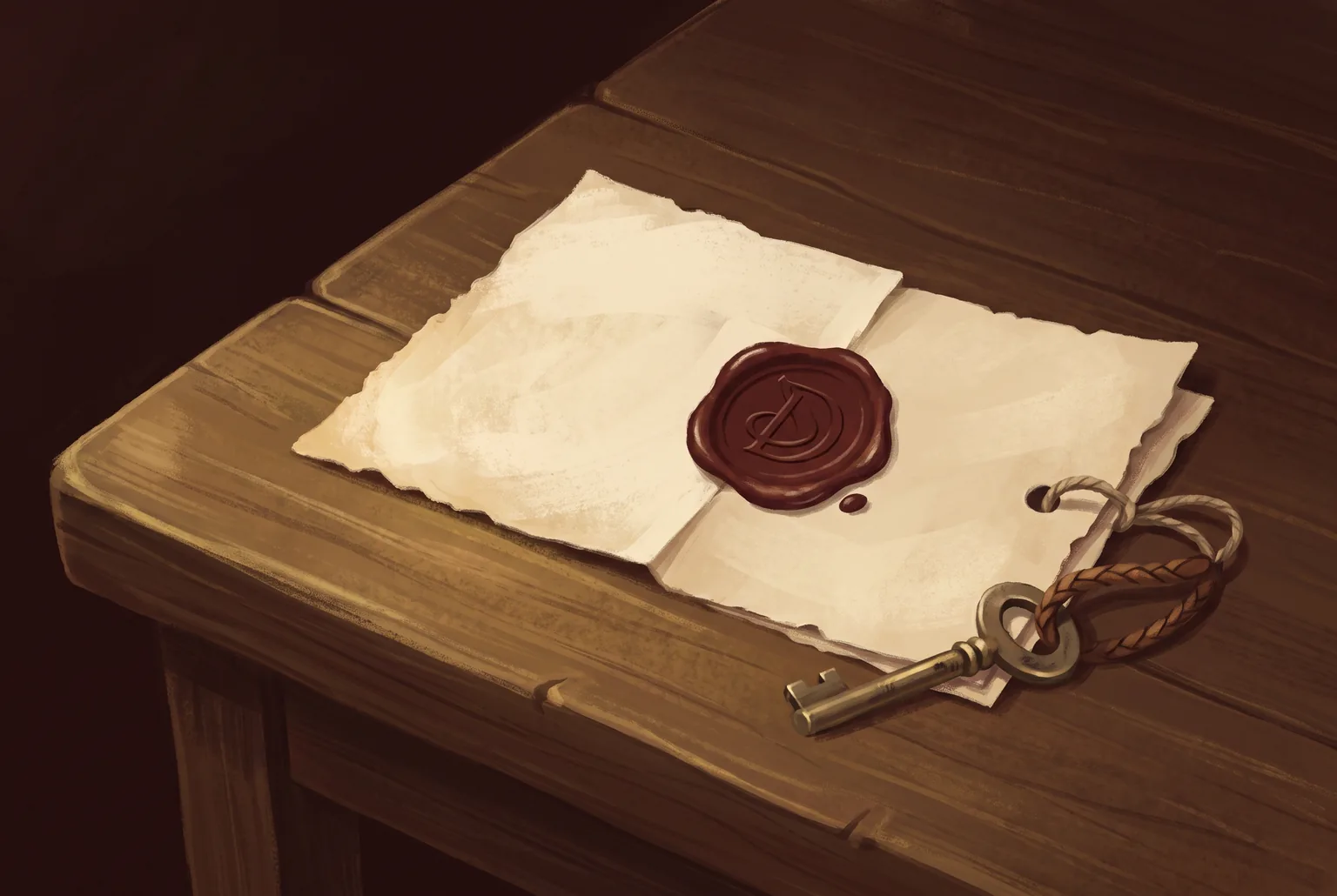 A wax-sealed envelope with a small key chained to it, standing in for the certificate and private key pair every signed pass needs