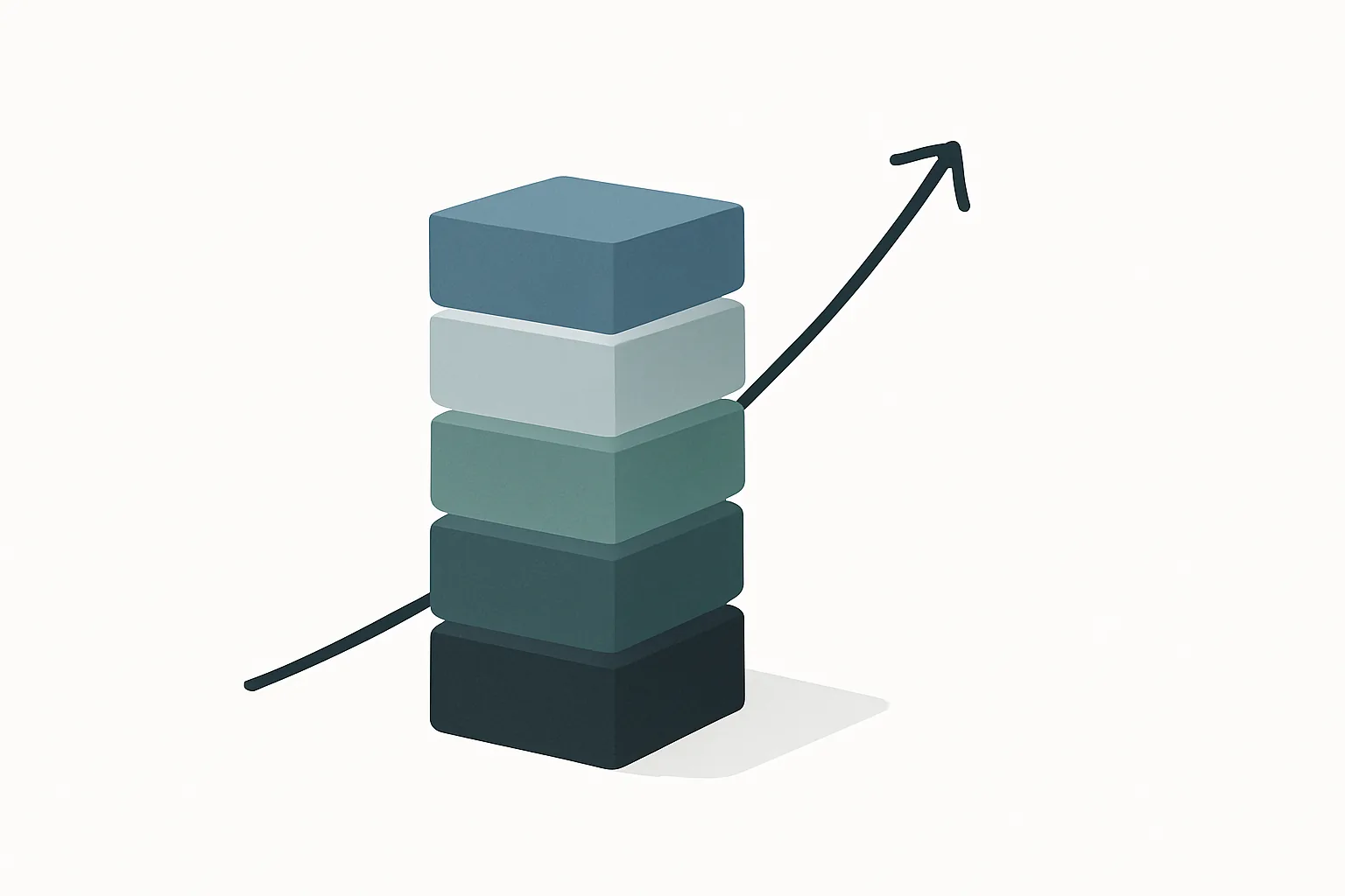 Stacked cost layers illustrating the growing total cost of ownership for a branded loyalty app over multiple years